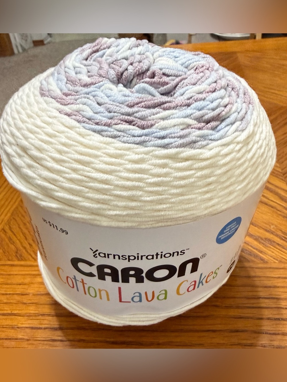 Caron Cotton Lava Cakes Yarn Elderberry Ice 8 Oz Cake New